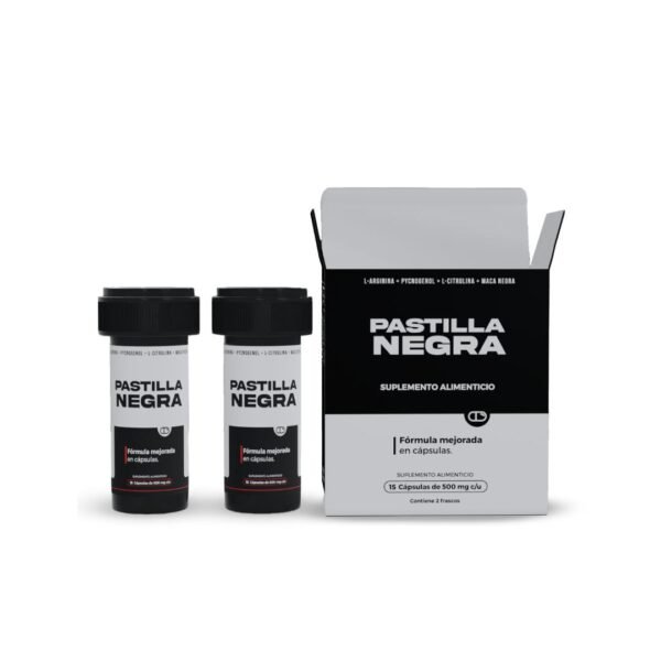 Pastilla Negra | Potenciador masculino | 2 Tratamientos | 15 cápsulas c/u